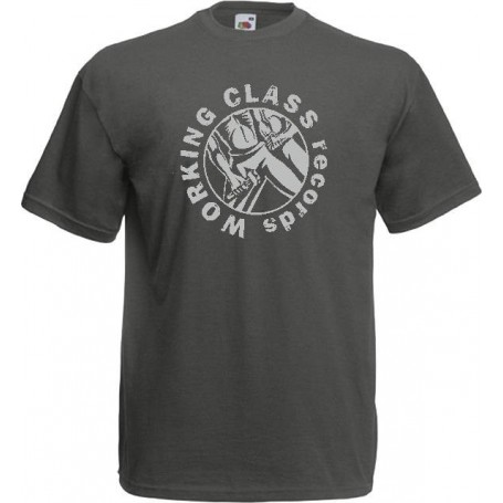 Working Class records logo camiseta gris grafito