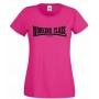 Working Class Records camiseta rosa jaspeado negro chica