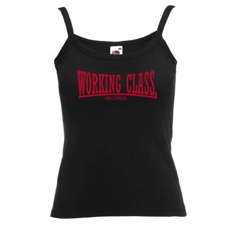 working class records camiseta negra tirantes
