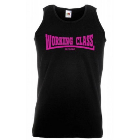 Working Class camiseta negra rosa tirantes