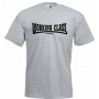 Working Class Records camiseta gris jaspeado negro