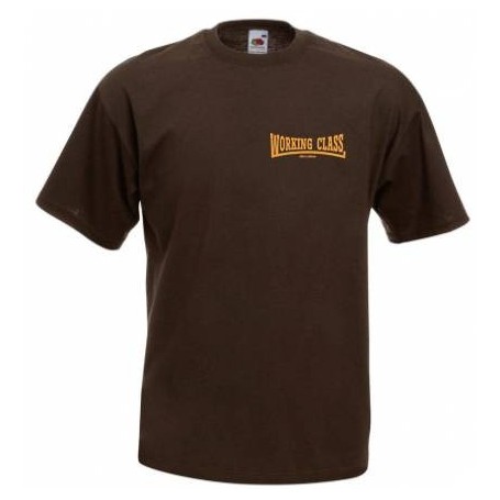Working Class Records camiseta marrón bordado marrón